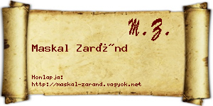 Maskal Zaránd névjegykártya